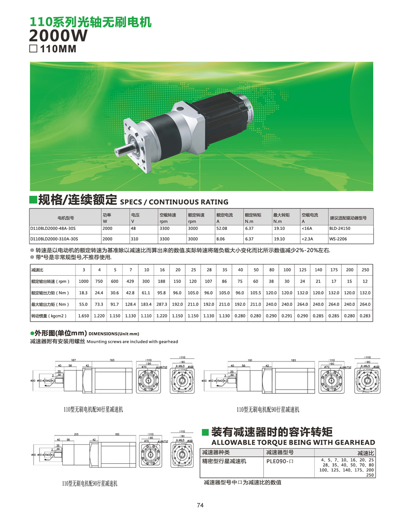 直流無刷行星減速電機